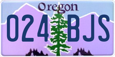 OR license plate 024BJS
