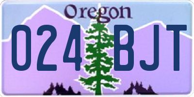 OR license plate 024BJT