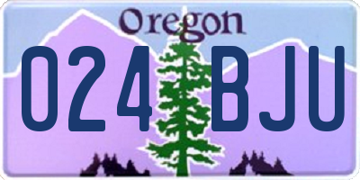 OR license plate 024BJU