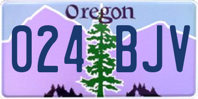 OR license plate 024BJV