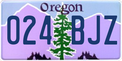 OR license plate 024BJZ