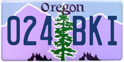 OR license plate 024BKI