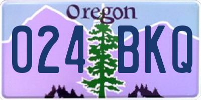 OR license plate 024BKQ