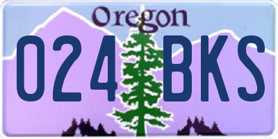 OR license plate 024BKS