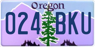 OR license plate 024BKU