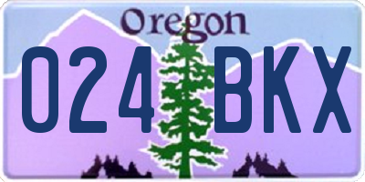 OR license plate 024BKX