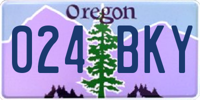 OR license plate 024BKY