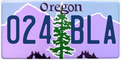 OR license plate 024BLA