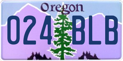 OR license plate 024BLB