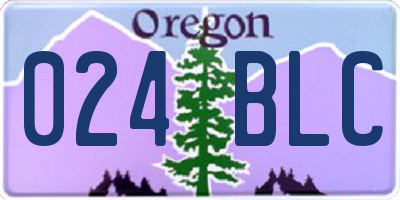 OR license plate 024BLC