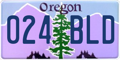 OR license plate 024BLD