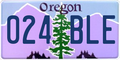 OR license plate 024BLE