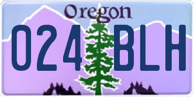 OR license plate 024BLH