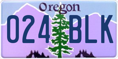 OR license plate 024BLK
