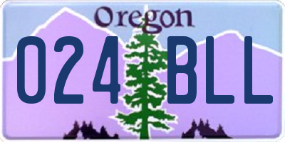 OR license plate 024BLL