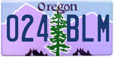 OR license plate 024BLM
