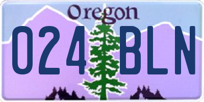 OR license plate 024BLN