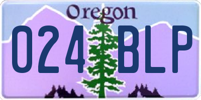 OR license plate 024BLP