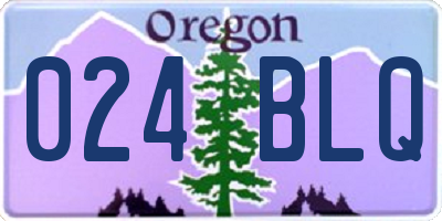 OR license plate 024BLQ
