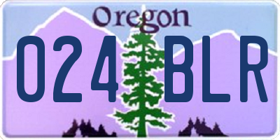 OR license plate 024BLR
