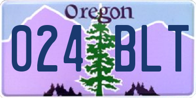 OR license plate 024BLT