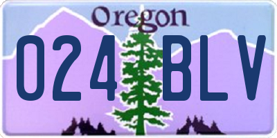 OR license plate 024BLV
