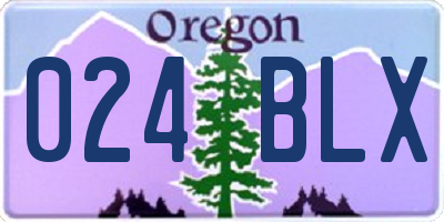 OR license plate 024BLX