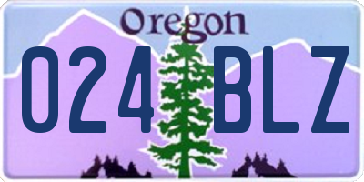 OR license plate 024BLZ