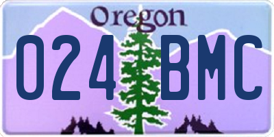 OR license plate 024BMC