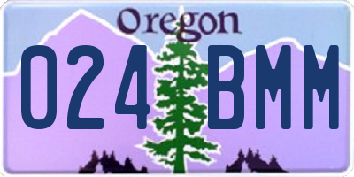 OR license plate 024BMM