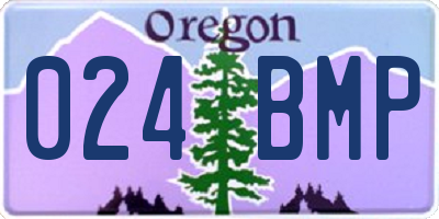 OR license plate 024BMP