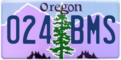OR license plate 024BMS