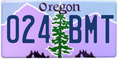 OR license plate 024BMT