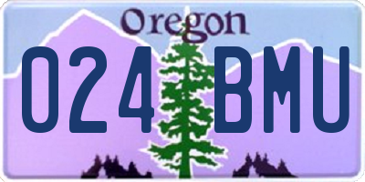 OR license plate 024BMU
