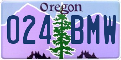 OR license plate 024BMW