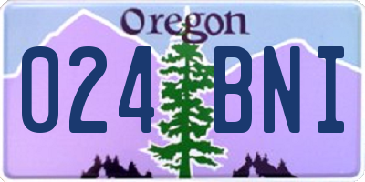 OR license plate 024BNI