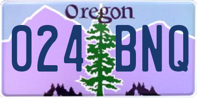 OR license plate 024BNQ