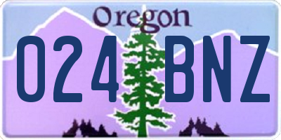 OR license plate 024BNZ