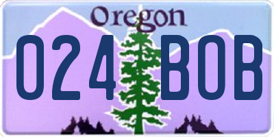 OR license plate 024BOB