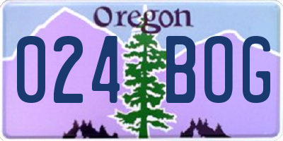 OR license plate 024BOG