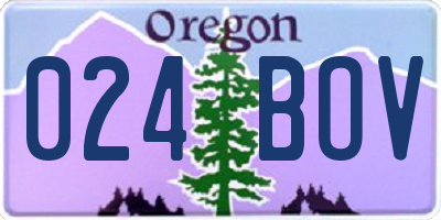 OR license plate 024BOV