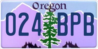 OR license plate 024BPB