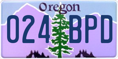 OR license plate 024BPD