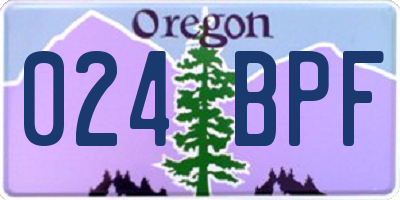 OR license plate 024BPF
