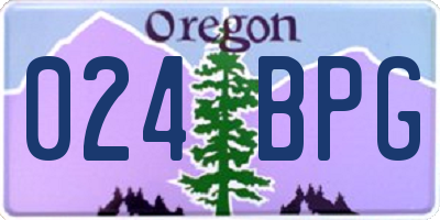 OR license plate 024BPG