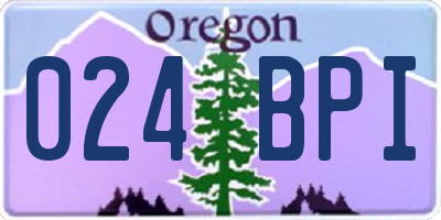 OR license plate 024BPI