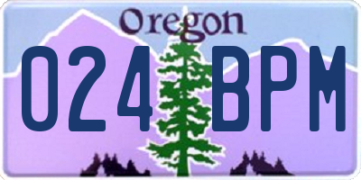 OR license plate 024BPM