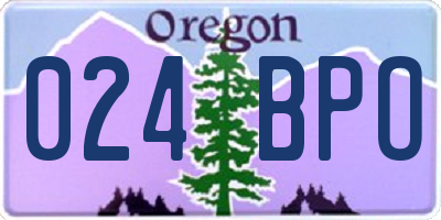 OR license plate 024BPO