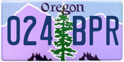 OR license plate 024BPR