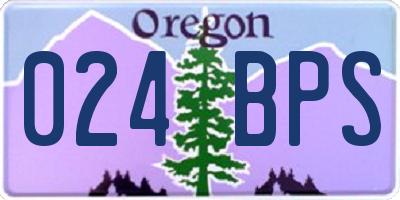 OR license plate 024BPS